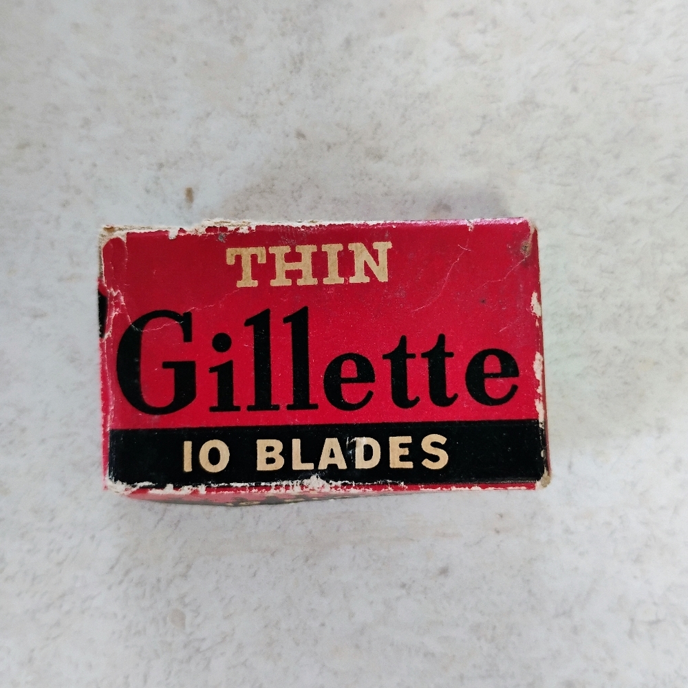 Vintage Gillette Tech 1940's Razor With Razor Blades In Original Package - Picture 4 of 4